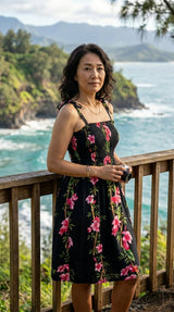 Plumeria Bamboo Panel Smocked Tube Dress — Women's Sun Dresses — MauiShirts (view 8)