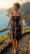 Plumeria Bamboo Panel Smocked Tube Dress — Women's Sun Dresses — MauiShirts