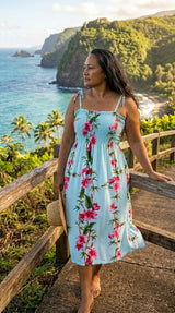 Plumeria Bamboo Panel Smocked Tube Dress — Women's Sun Dresses — MauiShirts (view 11)