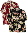 Polynesian Bouquet Orchids, Hibiscus, Plumeria aloha shirt