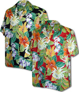 Bold Hibiscus Bouquet Men's Shirt