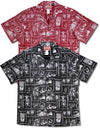 Polynesian Woodcut Symbols Mens Shirt
