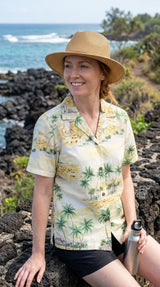 Polynesian Island Women's Hawaiian Camp Shirt — Womens Cotton Shirts — RJC