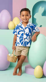 Delicate Tropical Boy's 2pc Set — Boys Cabana Sets — RJC (view 5)