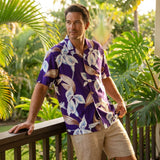 Paradise Found Men's Tom Selleck Magnum PI Calla Lily Hawaiian Shirt — Men's Rayon Shirts — Paradise Found