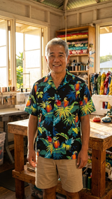 Jungle Parrot Men's Shirt — Men's Cotton Shirts — RJC (view 3)