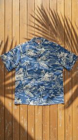Hawaiian Woodcut II Men's Shirt — Men's Cotton Shirts — RJC (view 5)