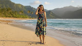 Bird of Paradise Display Scarf Hem Long Dress — Women's Long Dresses — RJC Puanani