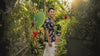 Paradise Found Men's Star Orchid Tom Selleck Magnum PI Hawaiian Shirt