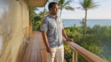 Woodcut Hawaiian Businessman's Reverse Shirt — Men's Reverse Print Shirts — RJC