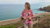 RJC Womens Hibiscus Butterfly Orchid Peasant Blouse