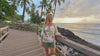 RJC Womens Pale Hibiscus Orchid Peasant Blouse