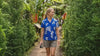 Shadow White Hibiscus women's fitted cotton — Women's Cotton Shirts — MauiShirts