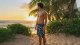 19" Mahi Mahi Palms 8 Way Stretch HIC Board Shorts — Boardshorts — HIC