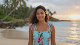 Plumeria Bamboo Panel Smocked Tube Dress — Women's Sun Dresses — MauiShirts