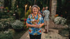 Red Hibiscus Island Women's Hawaiian Camp Shirt
