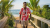 Magnificent Monstera Businessman's Reverse Cotton — Men's Reverse Print Shirts — MauiShirts