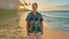 Parrot Monstera Women's Hawaiian Camp Shirt
