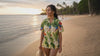 Parrot Monstera Women's Hawaiian Camp Shirt