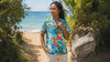 Hibiscus Hawaiian Islands Women's Hawaiian Camp Shirt