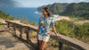 Red Hibiscus Island Women's Hawaiian Camp Shirt
