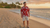 Shadow White Hibiscus Men's — Men's Cotton Shirts — Pacific Legend