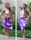 Anthurium Border Hand Painted Half Size Sarong