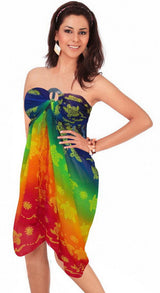 Rainbow Sheer Turtle Full Size Treivoile Sarong