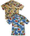 Red Hibiscus Island Men's Shirt