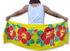 Four Hibiscus Hand Painted Half Size Sarong