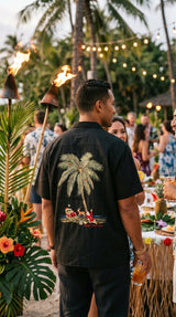 Santa in Paradise Embroidery with Pocket