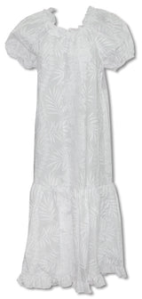 Rose Lei Panel Girl's Lei Day White Dress