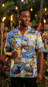 Route 66 Travel States Men's Shirt — Men's Cotton Shirts — Pacific Legend (view 3)