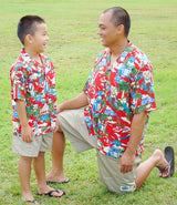 Santa More Beach Fun Boy's Hawaiian Shirt