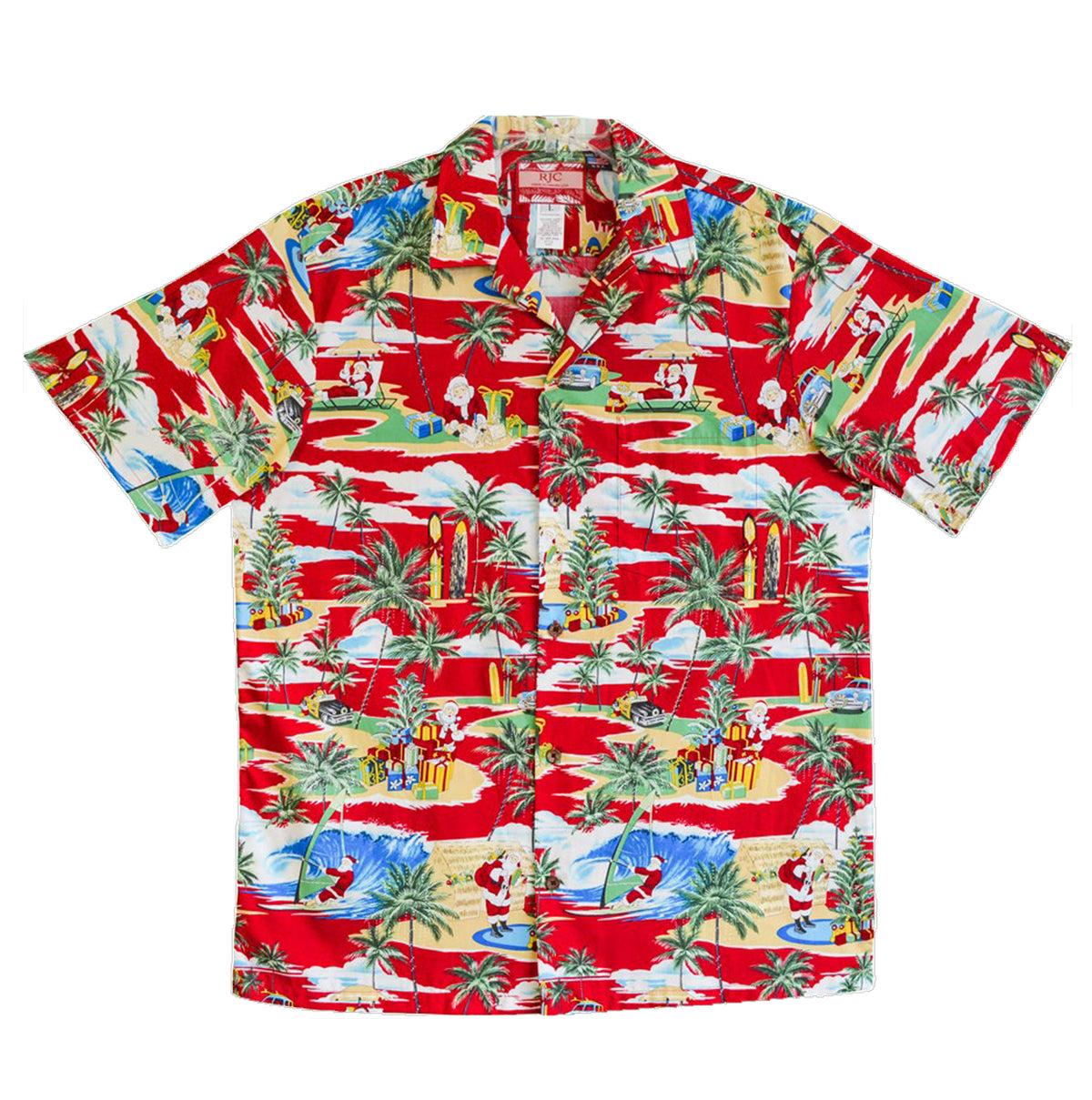 Santas Hawaiian Vacation Christmas Shirt