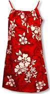 Shadow White Hibicus Girl's Sundress