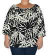 April Blooms women's peasant blouse