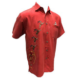 Peekaboo Santa Reindeer Sleigh Pocket — Men's Embroidered Shirts — Bamboo Cay