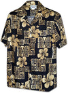 South Sea Tattoo Hibiscus Men's Shirt s