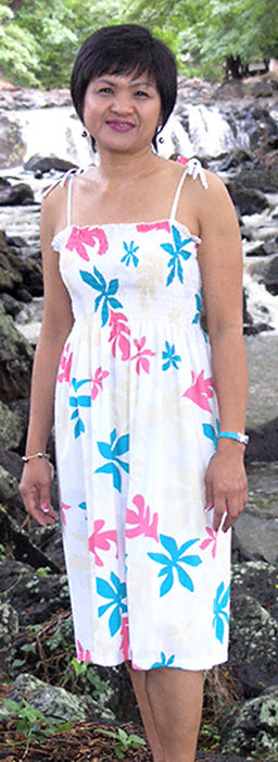 Spring Floral Smocked Tube Dress
