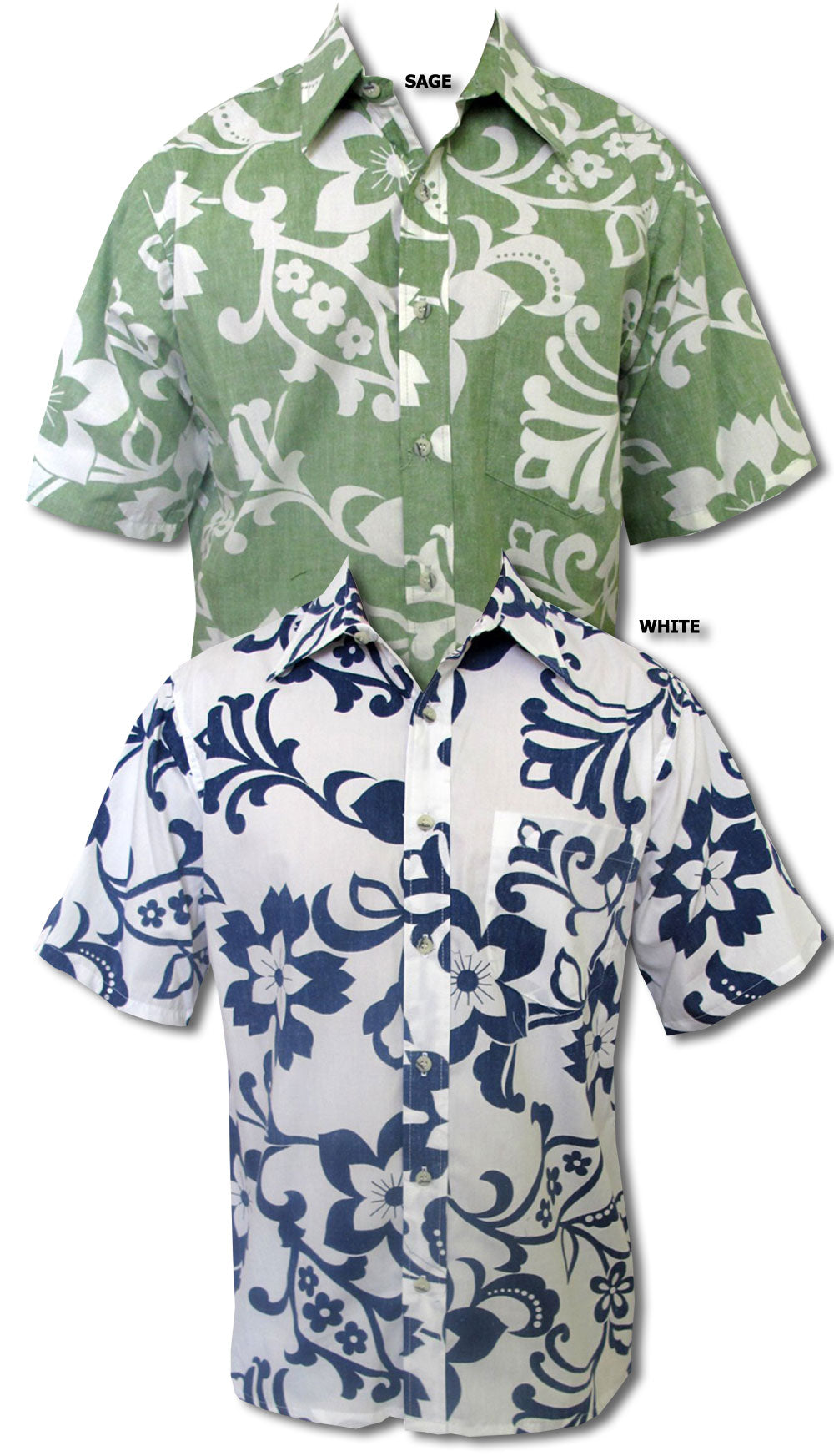 Star Pareau Men's Hawaiian Reverse Print Shirt