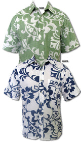Star Pareau Men's Hawaiian Reverse Print Shirt