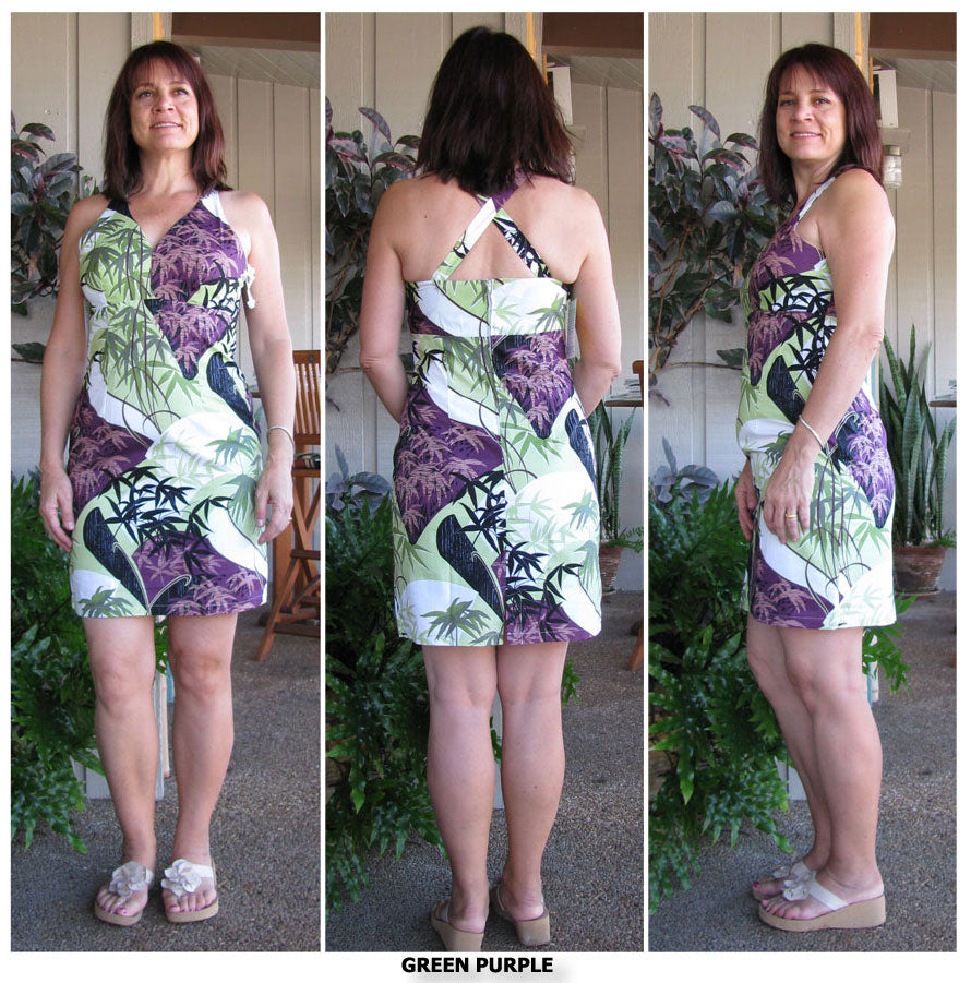 Bamboo Asian Artistry Empire Criss Cross Halter
