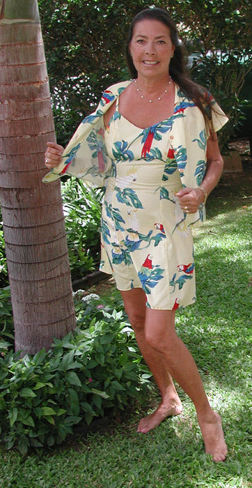 Tropical Parrots Empire Fit Princess Flared