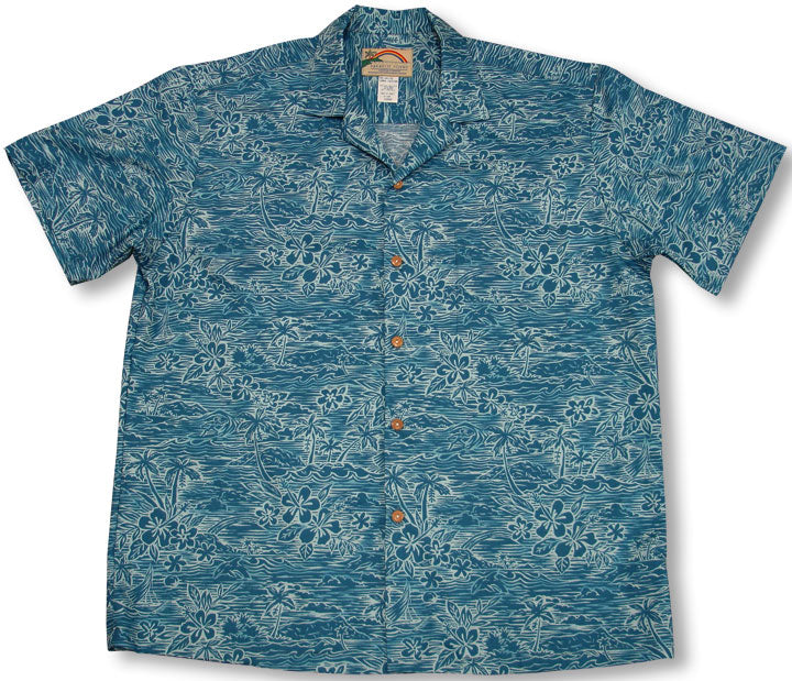 Surf and Turf Men's Paradise Found cotton shirt