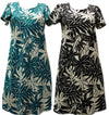 Tahitian Gardenia A Line Cap Sleeve Dress
