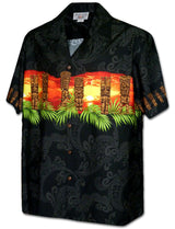 Tiki Chest Band Cotton Hawaiian Shirt