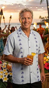 Palm Tree Panel Men's Shirt — Men's Cotton Shirts — Pacific Legend (view 4)