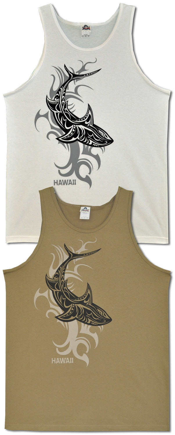 Tribal Shark Solid Tank Top