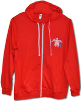 Tribal Turtle Zipper Front Hawaiian Hoodie
